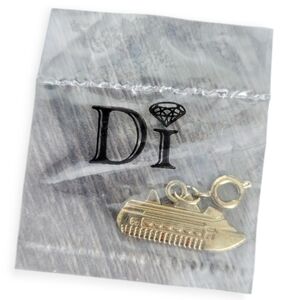 Cruise Ship Gold Charm Pendant